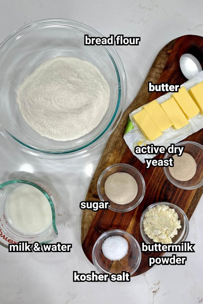 ingredients for hoagie rolls