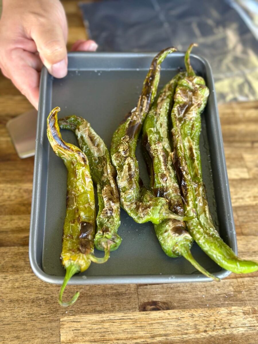 roasted long hot peppers