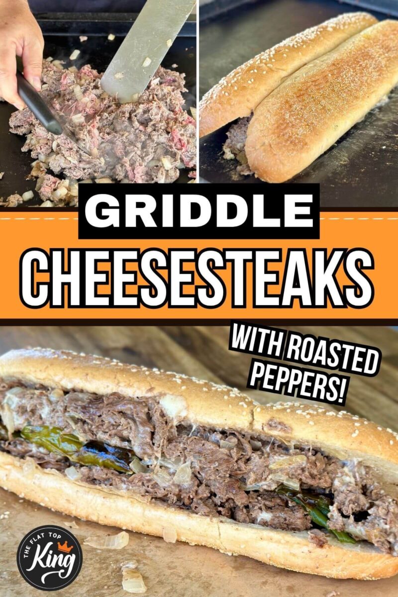 collage showing how to make authentic Philly cheesesteaks