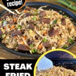 steak fried rice with yum yum sauce